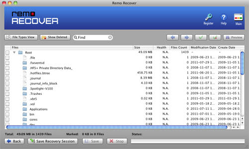 Recover Formatted HFS+ Partition - Preview Screen