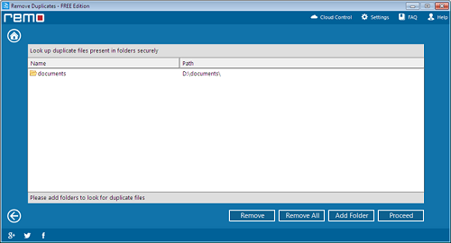 Delete Duplicate Audio Files - Select Add Folders